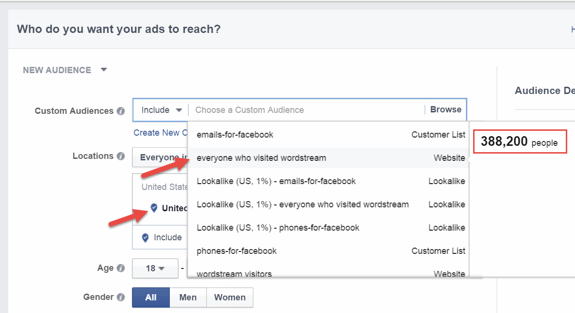 nonprofit facebook ad audiences