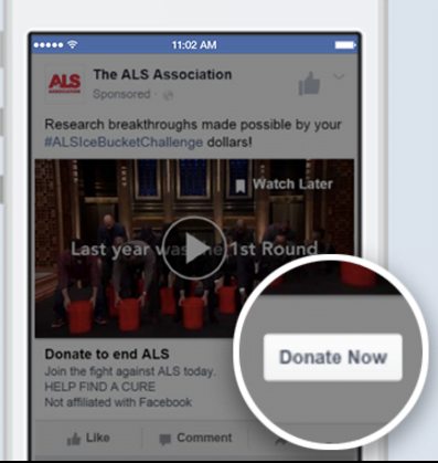 facebook donate now button