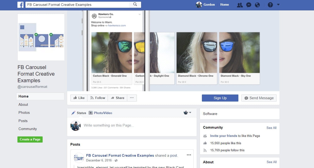 Facebook Carousel Ads Examples