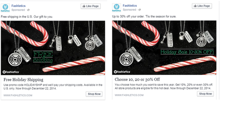 Facebook conversions ad test