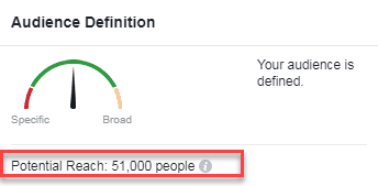 well defined facebook audience