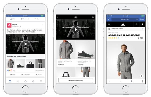 Facebook collections ad example