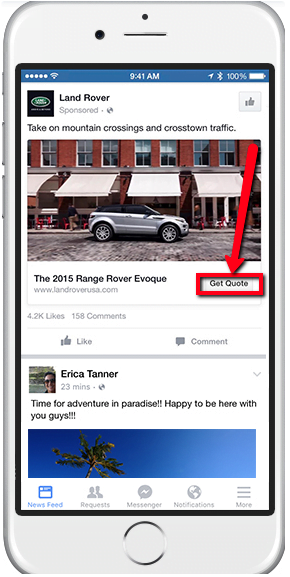 Facebook Lead Ads contextual calls-to-action
