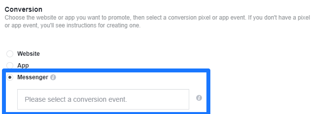 facebook messenger ads conversion tracking