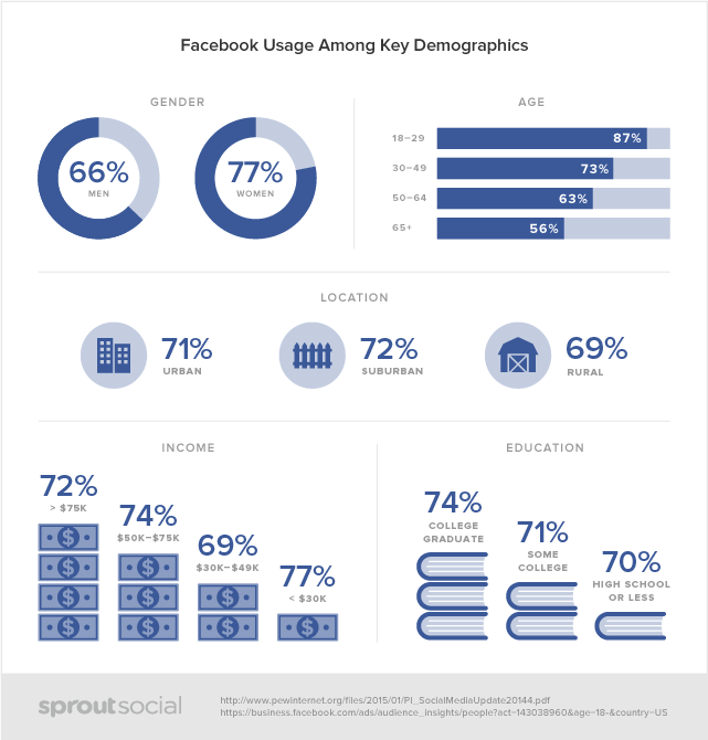 sprout social's facebook demographics infographic