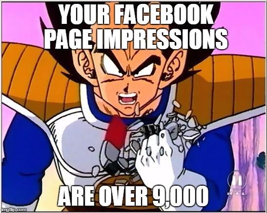 facebook page impressions over 9k when you advertise