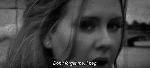Facebook remarketing funny gif of Adele saying "Don't forget me, I beg"