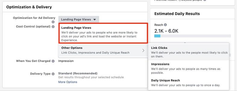 Facebook sales funnel conversion events