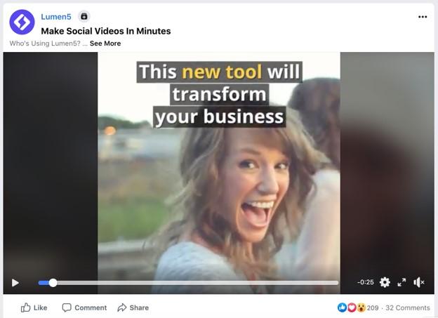 Facebook video with home-movie aesthetic