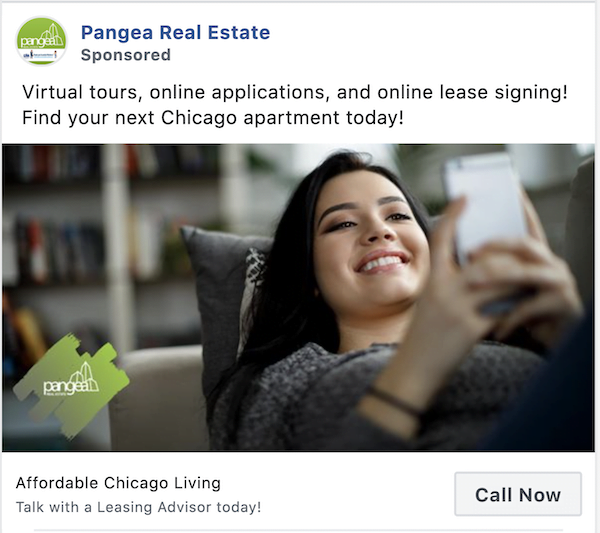 facebook click to call ads example