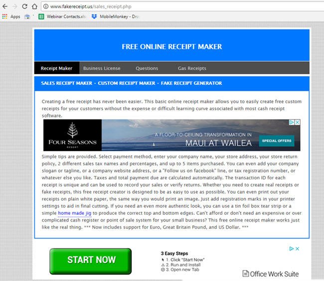 fake website click fraud