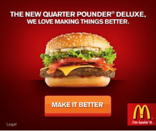 Food and restaurant advertising tips McDonald's quarter pounder Make It Better ad