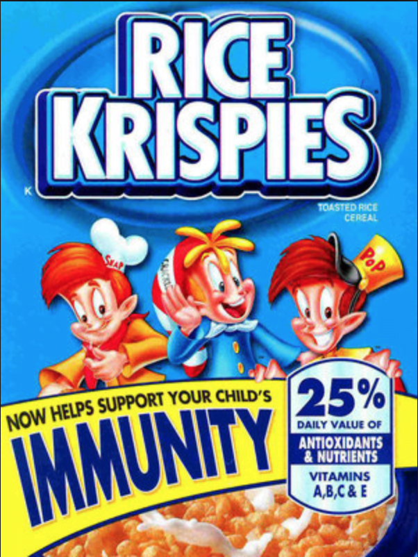Food and restaurant advertising tips Rice Krispies misleading immunity claim