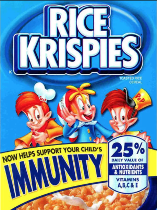 Food and restaurant advertising tips Rice Krispies misleading immunity claim