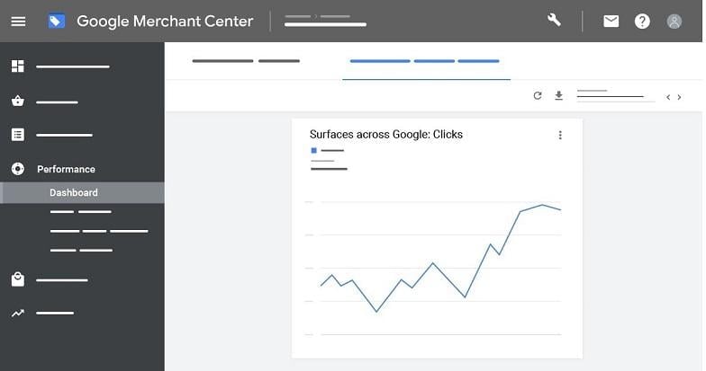 Google Merchant Center view