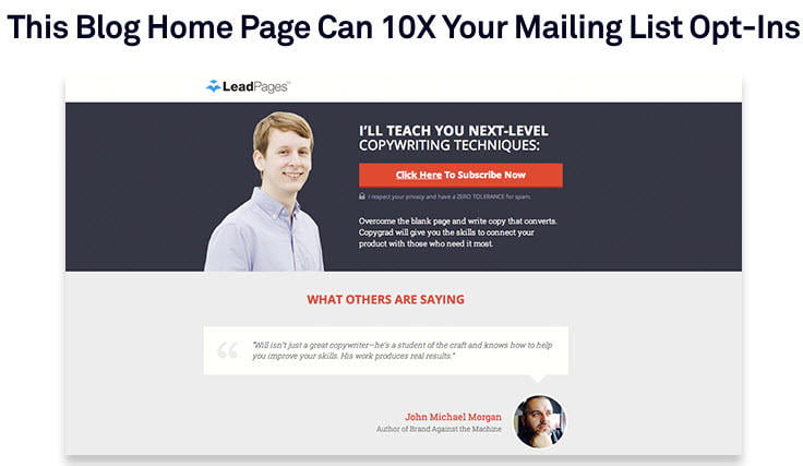 Free landing page templates LeadPages