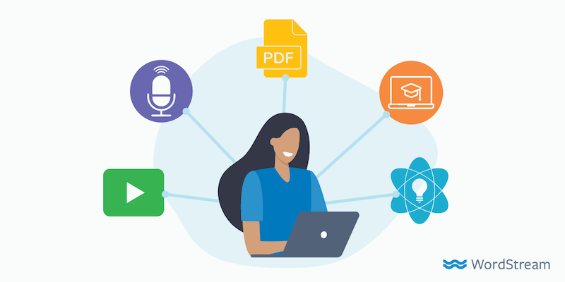 free local marketing resources—woman on laptop