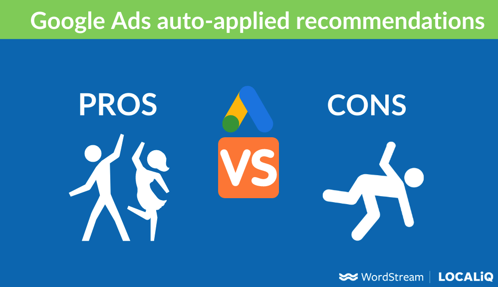 google ads auto applied recommendations pros vs cons