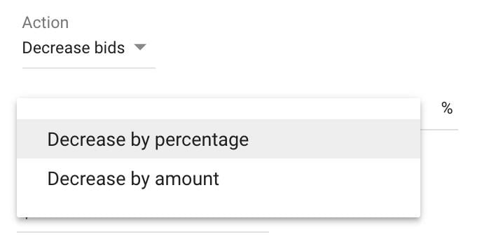 Google Ads automated rules decrease bids
