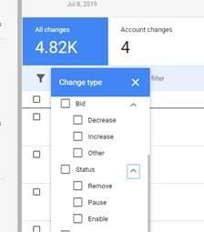 google-ads-not-showing-change-history-filters