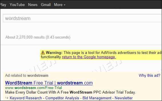 Google Ad Preview