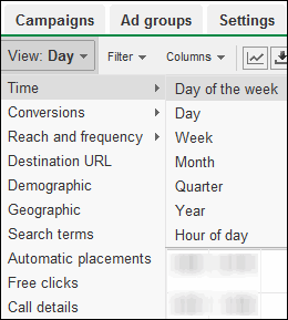 AdWords Time Dimension