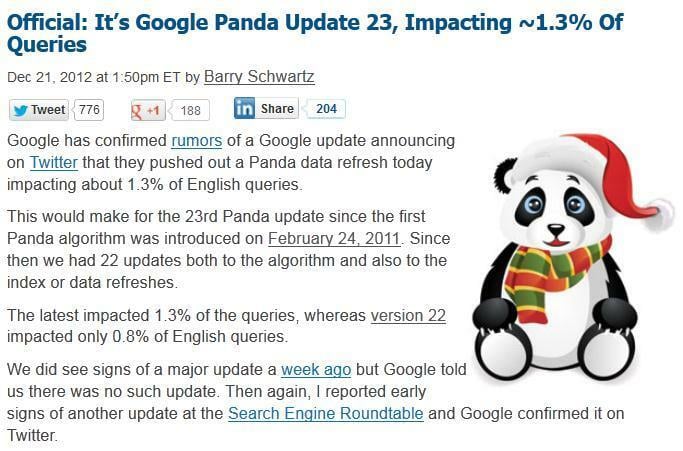 Google Panda Algorithm Update 22