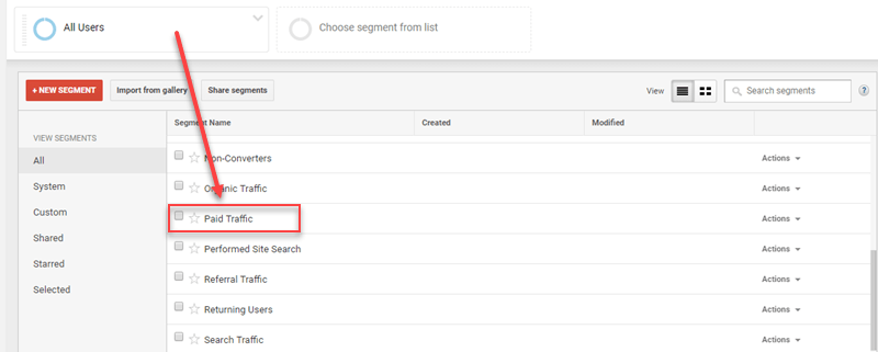 view paid traffic in google analytics