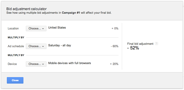 Google AdWords Bid Adjustments
