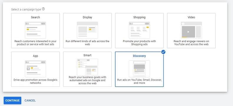 how to create a Google Discovery ad campaign