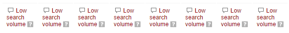 low search volume keywords