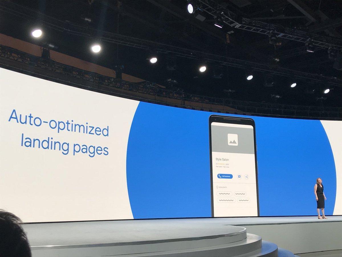Google Marketing Live 2018 Landing Pages
