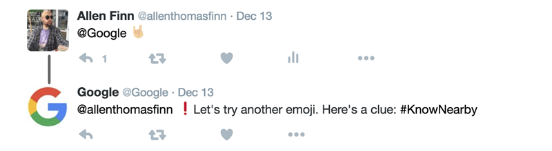 emoji google does not respond to on twitter response