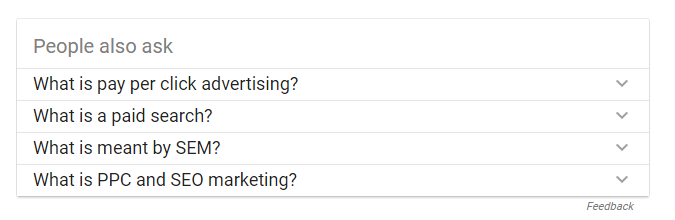 related questions feature google