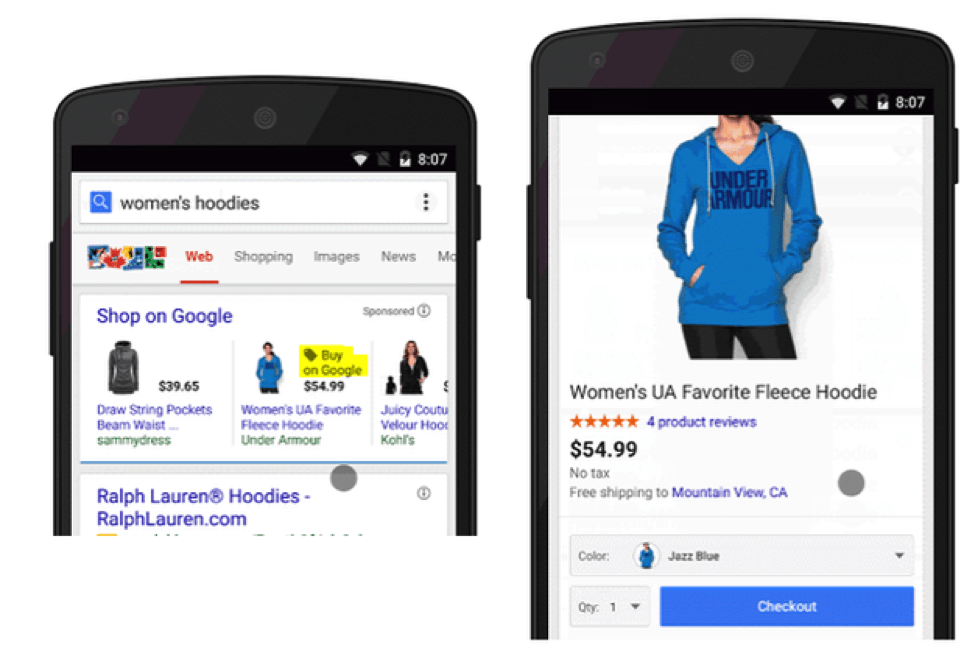 purchases on google for mobile serp