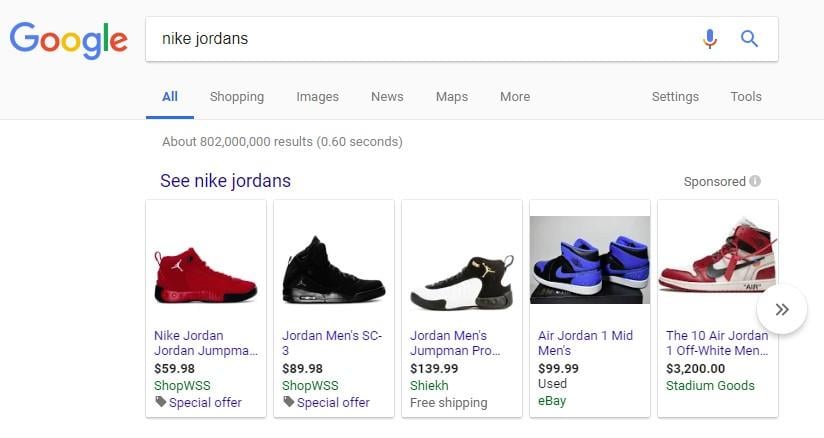 Google shopping reviews SERP