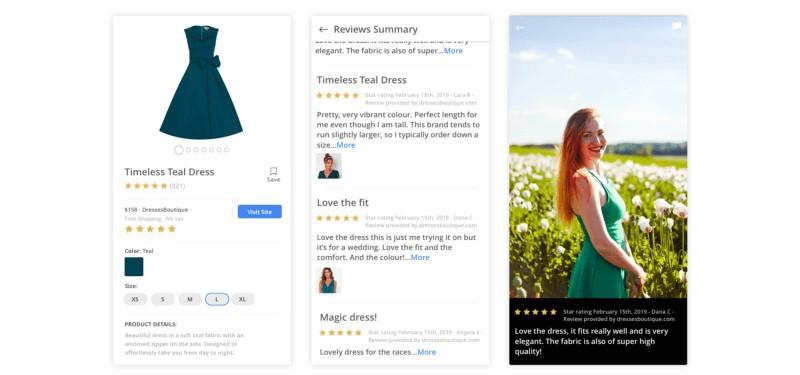 Google Shopping review with user-generated image