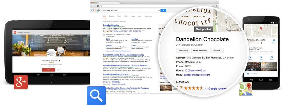 Google Voice Search Google My Business listing example