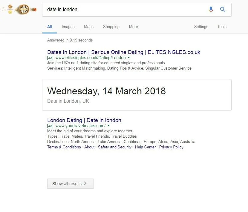 Google Zero Search Results Date
