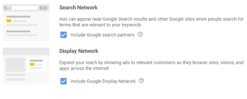 google display network mistakes search display