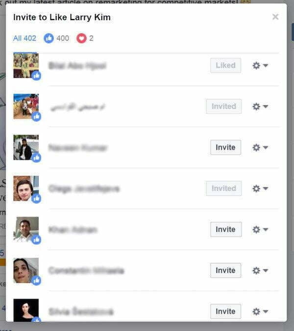 hidden facebook invite button get more likes