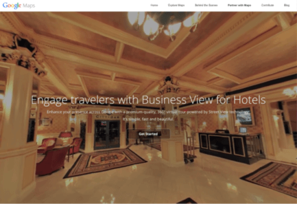 Hotel ads screenshot showing the new virtual tour feature 