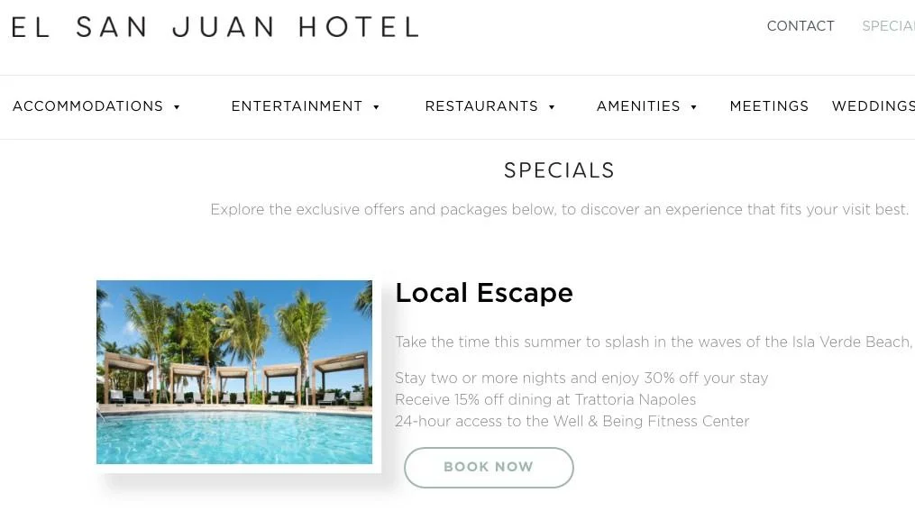 hotel marketing special offers