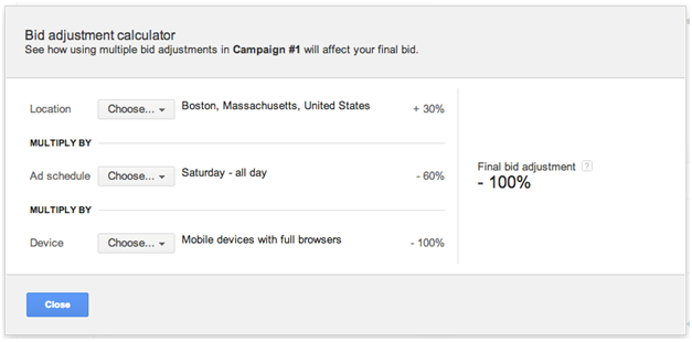 -100% bid adjustment