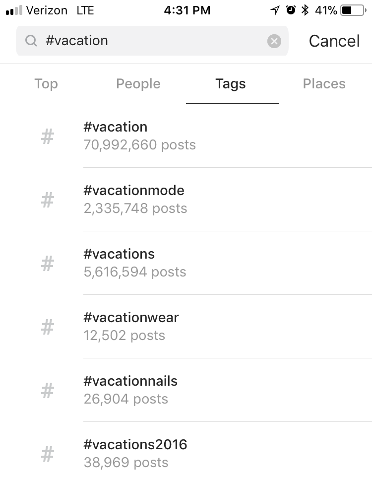 how to find instagram hashtags