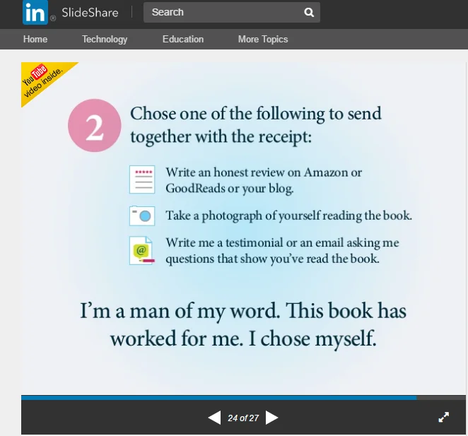 How to promote a book Slideshare presentation