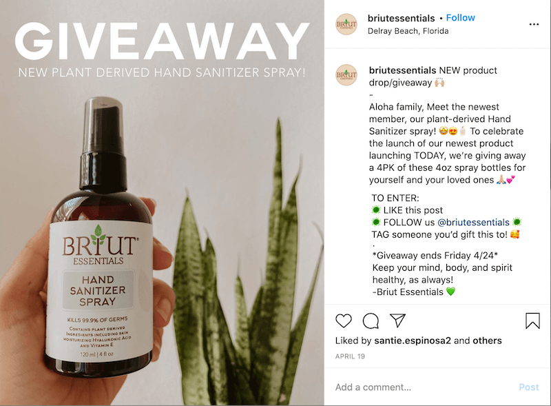 how to promote a product or service—instagram giveaway