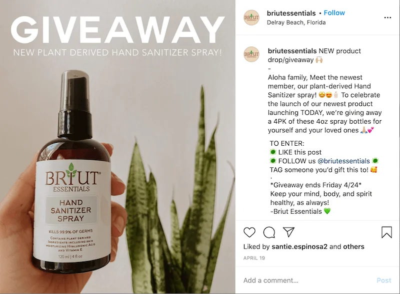 how to promote a product or service—instagram giveaway