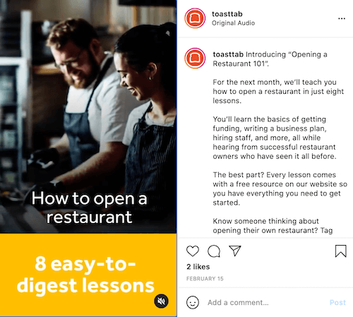 instagram reels ideas for business—how-to reel example