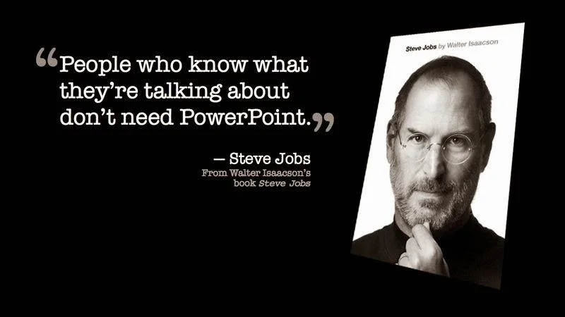 How to write a blog post Steve Jobs PowerPoint quote